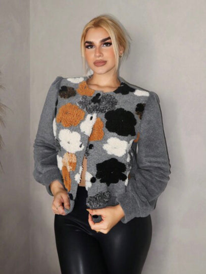 Floral Fleece Jacket !