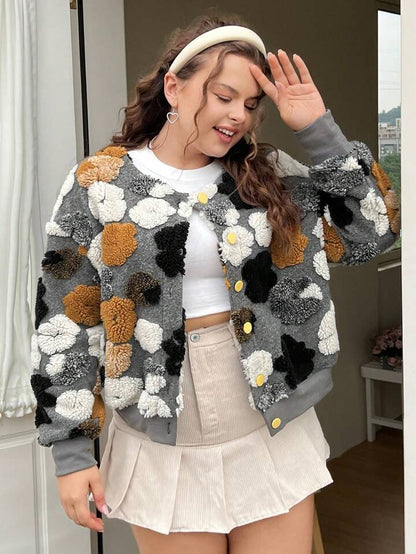 Floral Fleece Jacket !