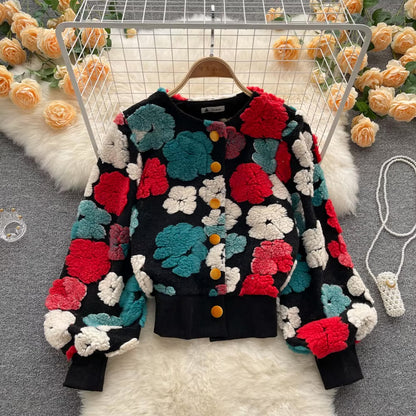 Floral Fleece Jacket !