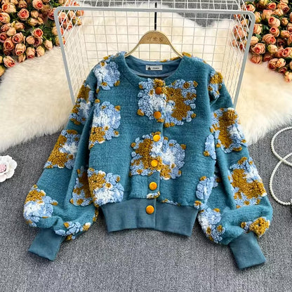 Floral Fleece Jacket !